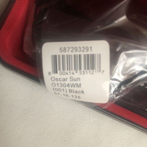 Oscar de La Renta Black Sunglasses 01304 100% UV NWT - Picture 6 of 8